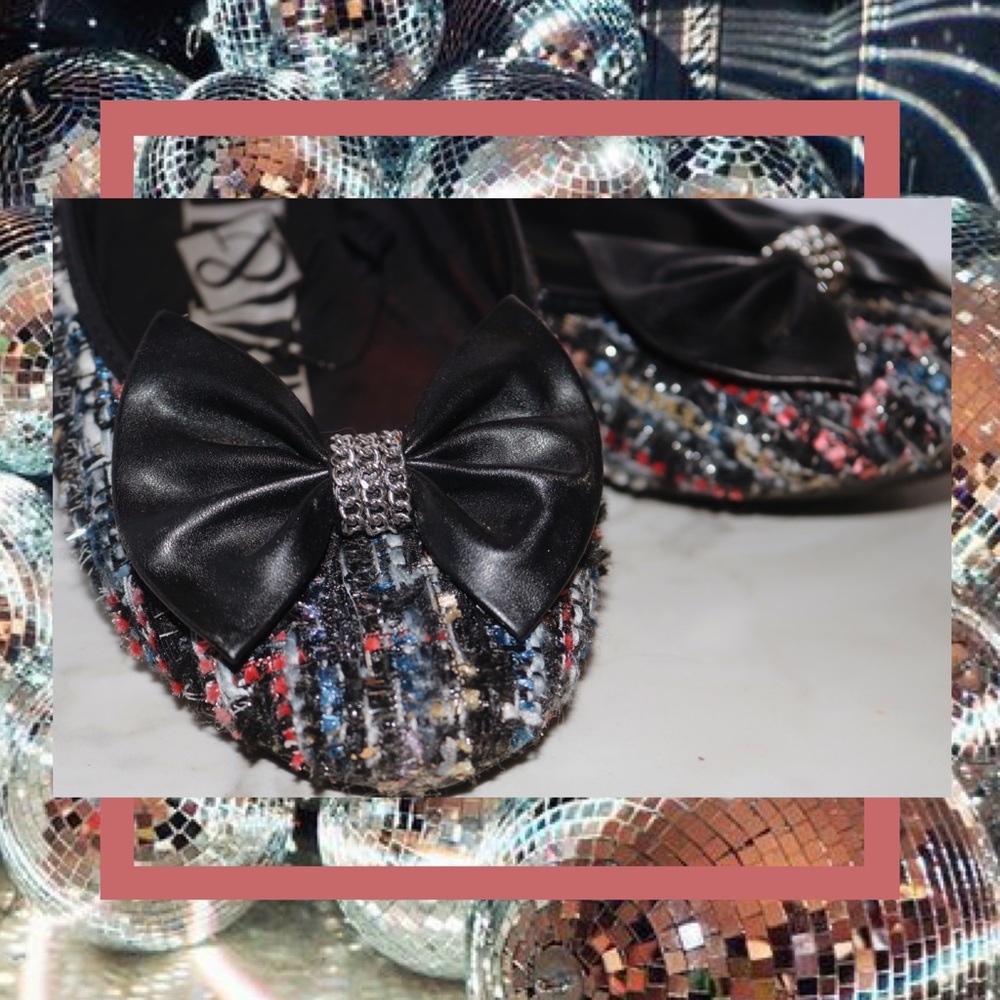 Tweed Colorful Ballet Flats